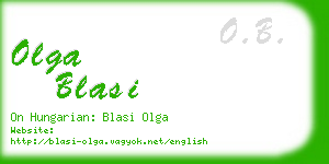 olga blasi business card